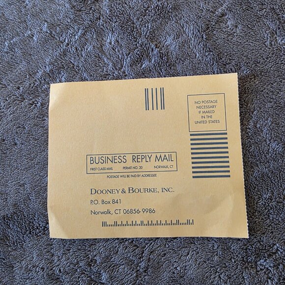 Dooney & Bourke Wexford Lexington Pebble Leather Tote Bag White Tan Handles Red - Picture 3 of 16